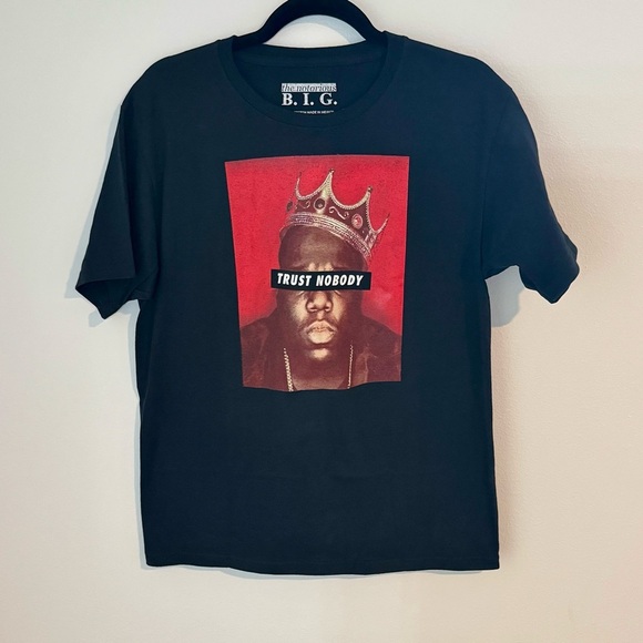 B.I.G. Black Graphic Tee with Red Accent - Picture 1 of 4
